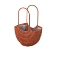 thumbnail image 2 of Handwoven Rattan Flower Basket for Floral Arrangements and Home Decor - Pastoral Style Handheld Display Basket, 2 of 6