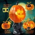 thumbnail image 2 of LED Calabaza Halloween Con Música Espeluznante Calabazas Cantantes Aterradoras () Naranja, 2 of 5