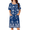 Evening Blue Vines, variant on EKOUAER Womens Nightgown Solid Color Causal Nightdress Women Comfy Short Sleeves