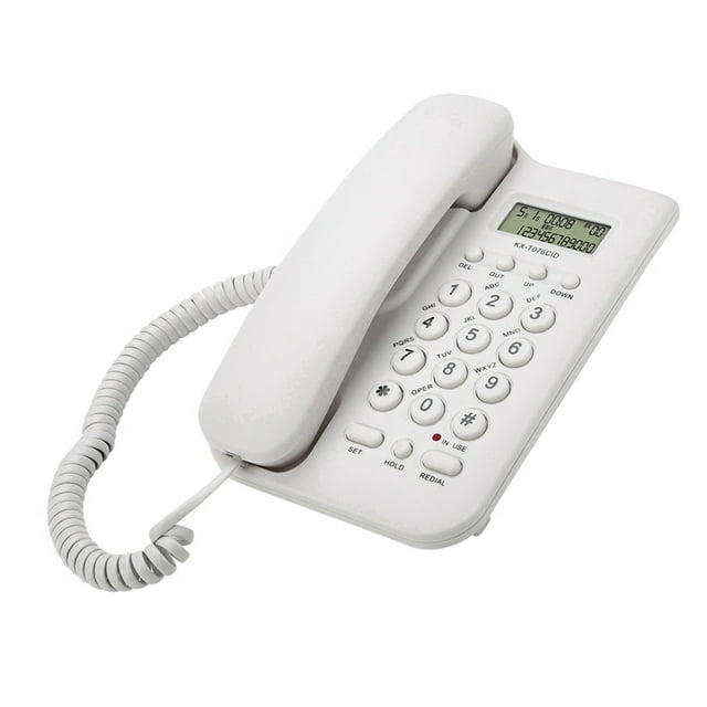 Teléfono de Pared de Escritorio, Teléfono fijo de dual fsk dtmf, fácil de instalar, alimentado por línea telefónica