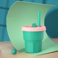 thumbnail image 1 of Vasos para niños y niños pequeños – Vasos para batidos a prueba de derrames con tapas regulares a prueba de fugas y pajitas de silicona – Vaso para bebé sin BPA para beber Xemadio HMHZ1063-2, 1 of 6