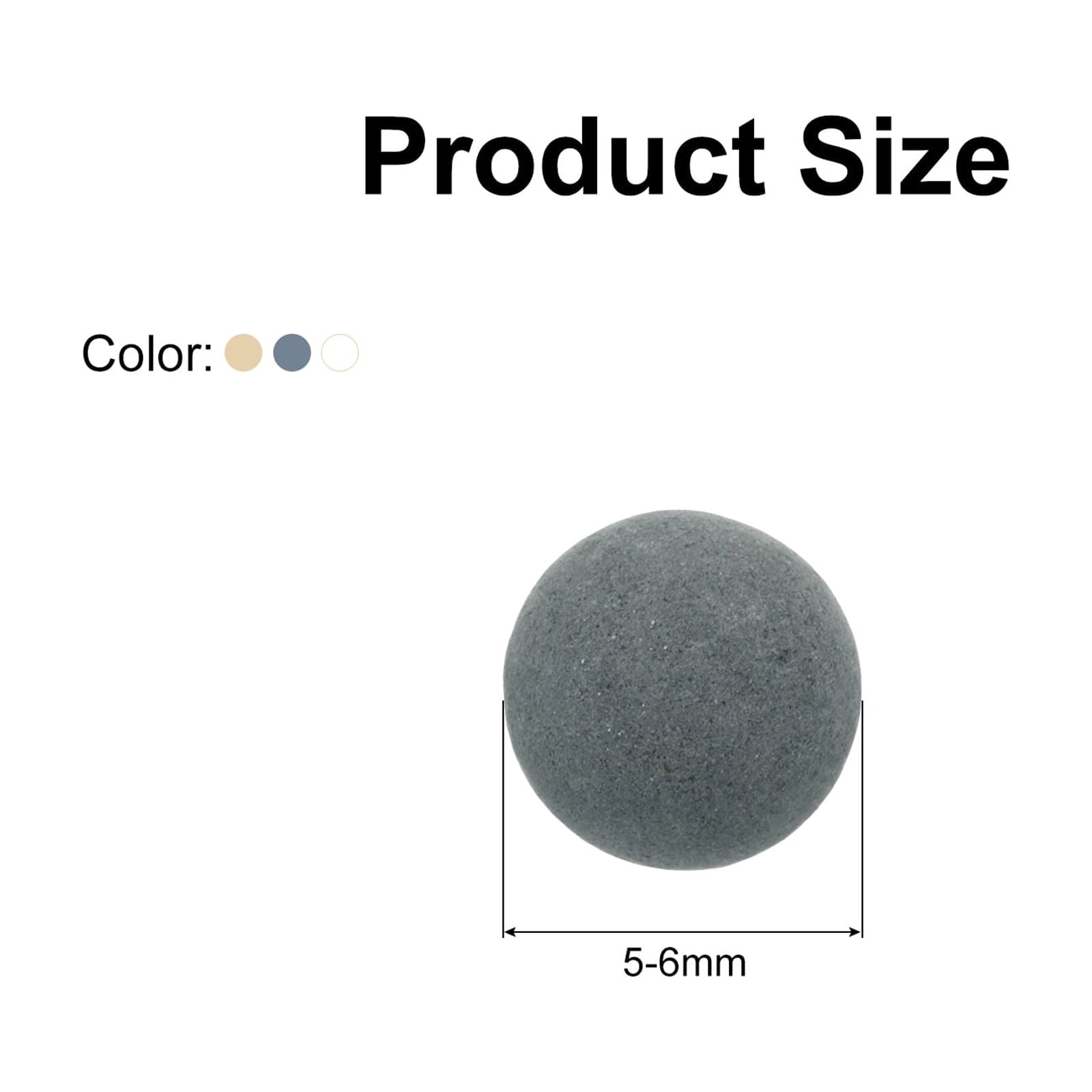 Unique Bargains 4Pcs Replacement Shower Head Bead for Filtration 5-6mm Yellow Grey White