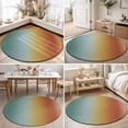 thumbnail image 4 of Round Area Rugs 4Ft, Orange Yellow Green Ombre Non-Slip Washable Circle Rugs Carpet, Modern Art Aesthetics Abstract Indoor Outdoor Rug Floor Mats Throw Runner for Bedroom Living Room Bathroom, 4 of 8