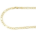 thumbnail image 2 of Real 10K Yellow Gold Solid Figaro Chain 5mm Necklace Lobster Clasp 28 Inch, 2 of 6