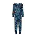 thumbnail image 5 of Halloween Pajamas, Navy Blue Matching Family Pajamas Pumpkin Front Long Sleeve 2 Piece Pajama Set Comfort Sleepwear Nightwear Loungewear Classic Casual Family Wear, 5 of 6
