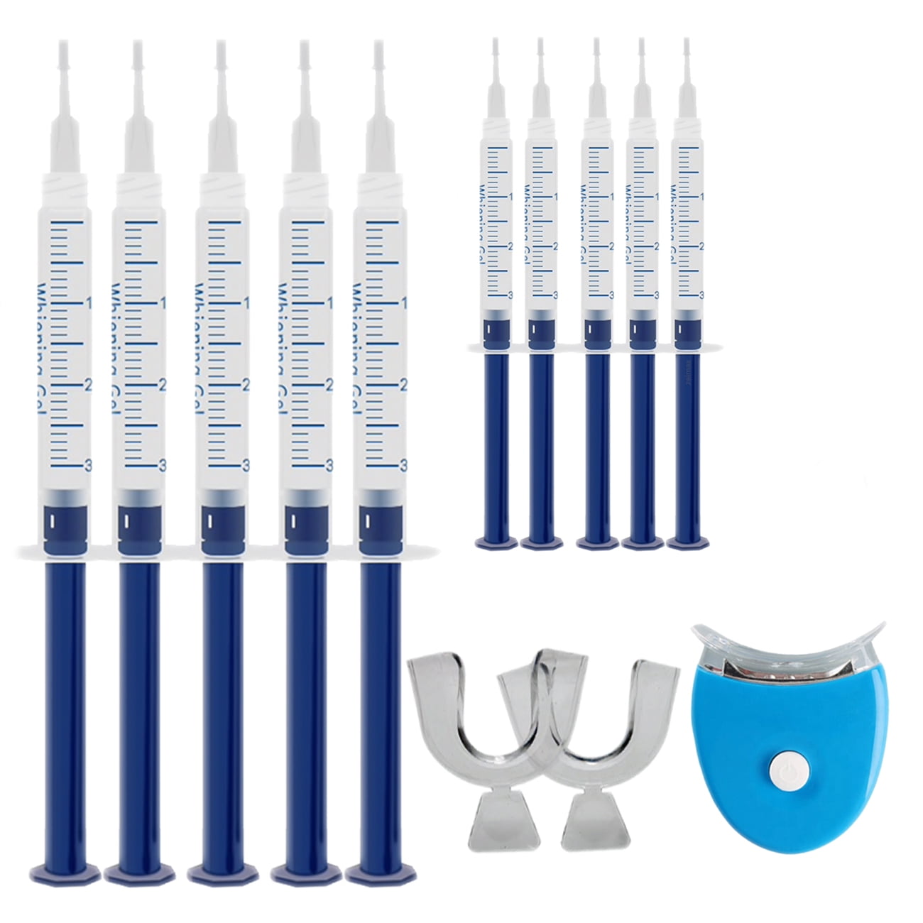Whitening 10 Syringes Gel 2 Trays Bright White Professional Teeth