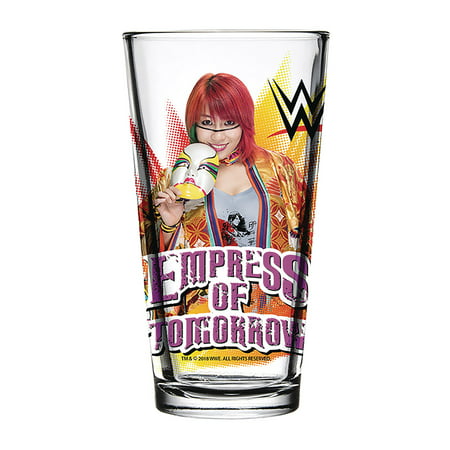 Official WWE Authentic Asuka 2018 Toon Tumbler Pint Glass Clear
