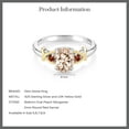 thumbnail image 5 of Gem Stone King 925 Sterling Silver and 10K Yellow Gold Peach Morganite Red Garnet Ring for Women (1.10 Cttw, Gemstone Birthstone, Size 5), 5 of 6