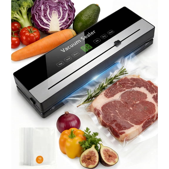 M Buder Vacuum Sealer Machine 16.5in, Automatic Sealing for Food Storage with Cutter, 5 Modes, Residential, Commercial