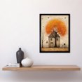 thumbnail image 2 of Country House Autumn Tree Oil Painting Orange Brown Bicycle on Fence Rural Life Art Print Framed Poster Wall Decor 12x16 inch, 2 of 5