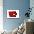 thumbnail image 3 of Iowa  State Outline and Heart, Stretched Canvas Wall Art by Lantern Press Sold by Art.Com, 3 of 5
