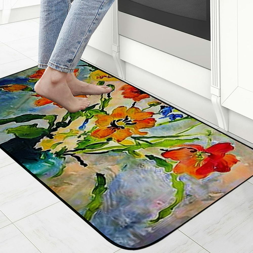 PHYHOO Door Mat Decorative Door Mat, Door Mat with Non-Slip Rubber Backing, Easy Cleaning, Traps Dirt, Rug for Entry, Patio, Garage 19.68*47.24 in