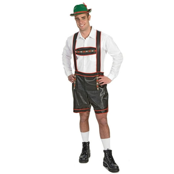 Funny Fashion Lederhosen Costume for Men with Bavarian Style, Adults Medium 52-54