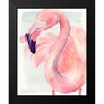 thumbnail image 2 of Parker, Jennifer Paxton 12x14 Black Modern Framed Museum Art Print Titled - Pastel Flamingo I, 2 of 5