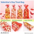 thumbnail image 3 of Valentine Treat Bags, 120pcs Valentines Candy Bags with 120pcs Twist Ties for Snacks Cookies Packing, Cellophane Goodie Bags for Wedding Party Favor, 4 Styles, 3 of 7