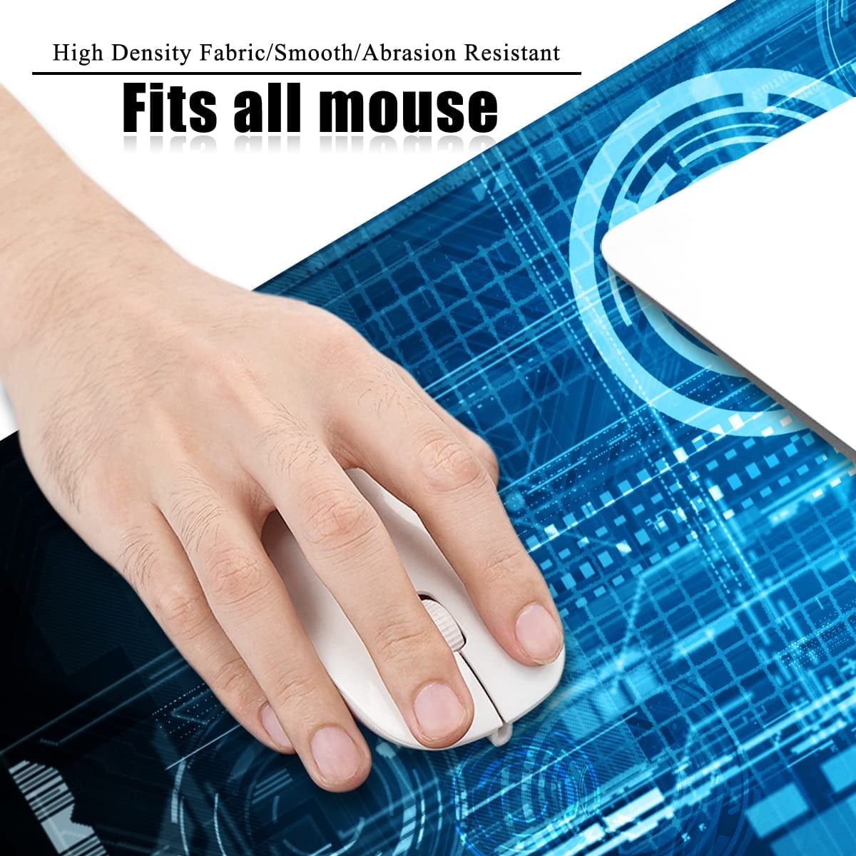 Large Mouse Pad for Desk,Gaming Mouse Pad XXL 35.5x15.8 inch Large Desktop Mouse Pad Blue Black, Large Mouse Pad for Work and Gaming (Blue Black)