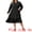 Black, variant on DARING DIVA Plus Size Ruffle V Neck Long Sleeve Midi Casual Dress 1X Peacock Blue