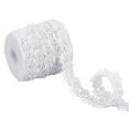 thumbnail image 2 of 7Yards Lace Daisy Flower Edging Trim Ribbon 1 inch Wide Polyester Flower Ribbon Appliques with Plastic Spool Sewing Embroidery Crafts for Wedding Dress Hair Band Clothes Decoration, 2 of 9