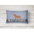 thumbnail image 2 of Norfolk Terrier Welcome Canvas Fabric Decorative Pillow, 2 of 3