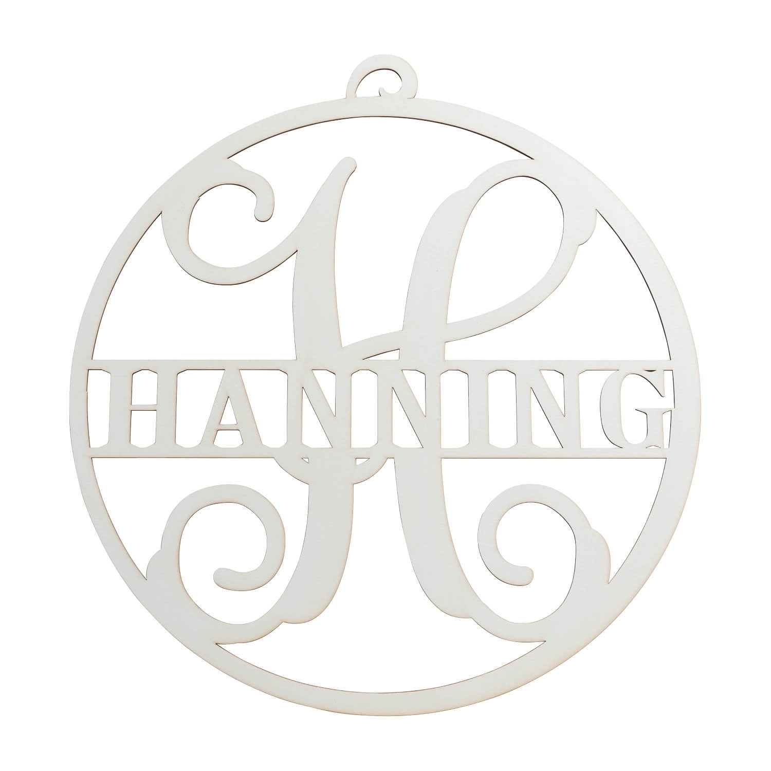 Oversized White Wood Initial