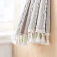 thumbnail image 6 of TURKIO Farmhouse Boho Curtains for Living Room Semi Blackout Curtains Rod Pocket Curtain 1 Panel,52"Wx84"L,Taupe, 6 of 8