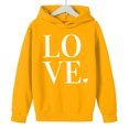 thumbnail image 3 of Sudadera con capucha y estampado de corazón de San Valentín, sudadera de manga larga para niños y niñas, chaqueta para niñas de talla mediana y grande., 3 of 7