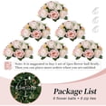 thumbnail image 5 of Blosmon Flower Kissing Balls Wedding Centerpieces 6 Pcs Spring Artificial Roses Flowers Vintage Peach Pink Milk White Floral Arrangements, 5 of 8