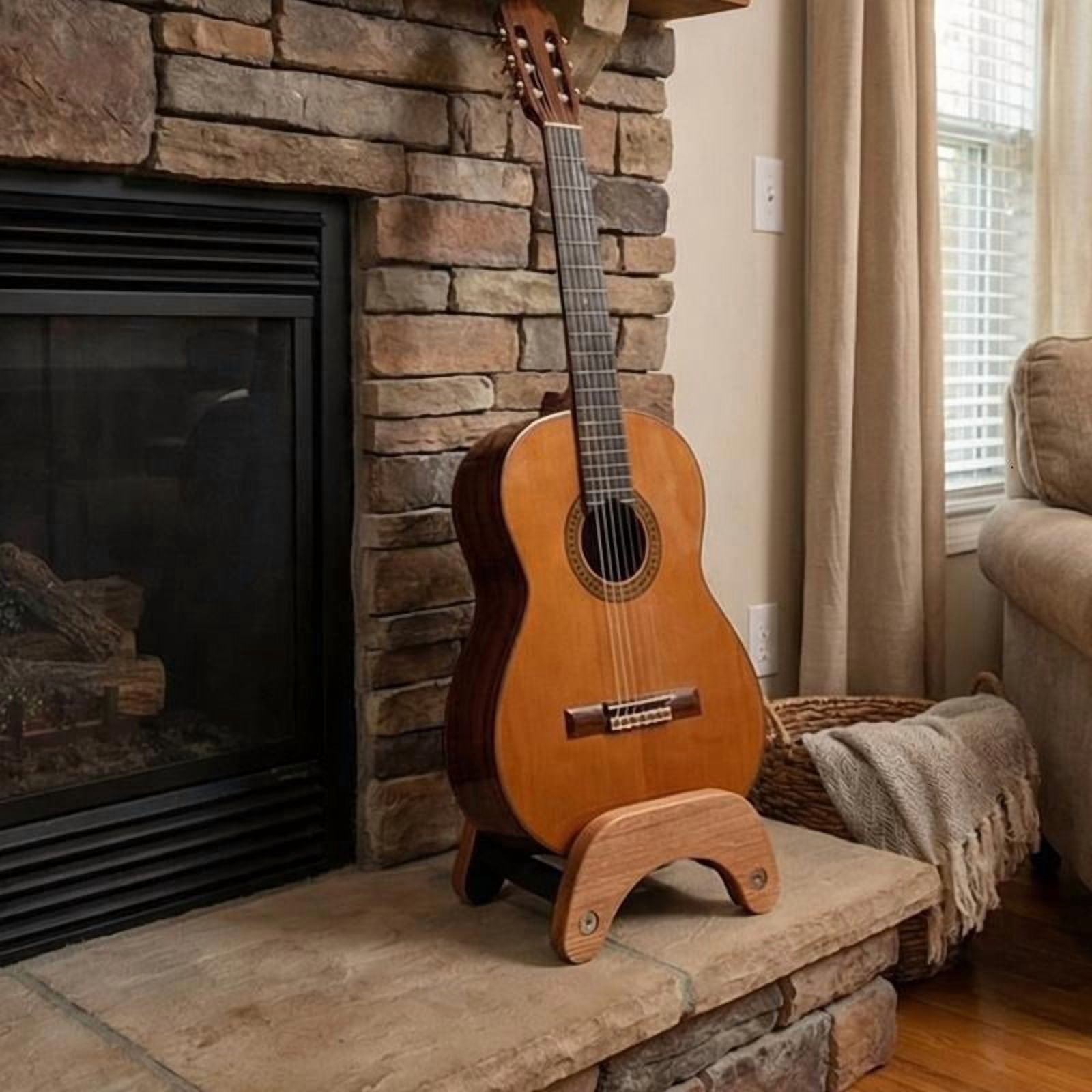ANXPTIME Handcrafted Wooden Guitar Holder Stylish Acoustic Guitar Stand For Musicians
