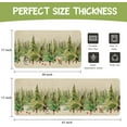 thumbnail image 3 of Merry Christmas Kitchen Rugs and Mats Set of 2,Fox of The Pine Trees Snowy Forest Deer Snowflakes Winter Holiday Non Slip Low-Profile Sink Mat Decorations for Home Kitchen 17"x48"+17"x30", 3 of 7