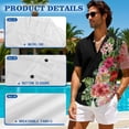 thumbnail image 5 of Yuyamidu Polynesian Matching Outfits for Couples Vacation Dresses for Women 2026 Hibiscus Shirt Mens Hawaiian Shirts A Line Tiered Flowy Mini Dress Husband and Wife Matching Outfits 3XL, 5 of 6