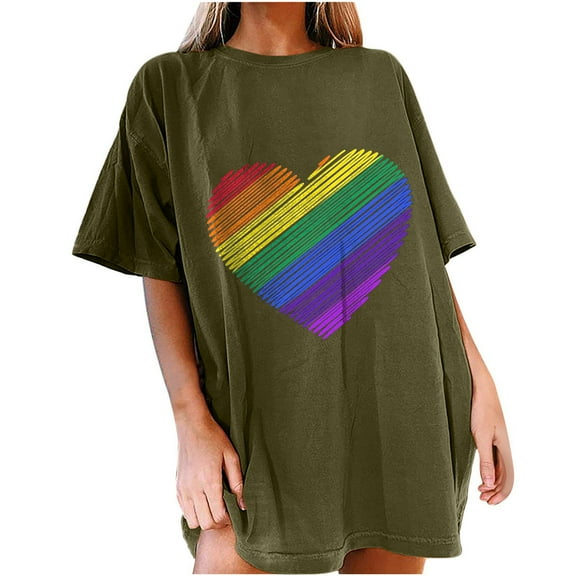 Pisexur Pride Shirts for Women Love is Love LGBTQ Tops Funny Graphic Short Sleeve Tees Top Gay Pride Stuff Shirts