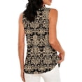thumbnail image 5 of Fewfanhot Tops for Women Trendy Summer Tank Tops 2026 Pleated Crew Neck Floral Loose Fit Casual Sleeveless Flowy Boho Tunic Shirts, 5 of 6