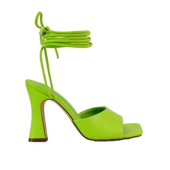 XY London Womens Flora Strappy Square Toe Block Heel High Heels