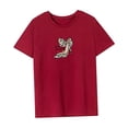 thumbnail image 4 of Camiseta básica para mujer, camiseta informal suave con cuello redondo para ir al trabajo M, 4 of 7