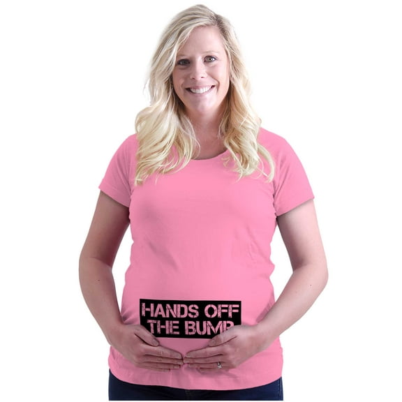Hands off the Bump Prangry Mama Women's Maternity T Shirt Tee Brisco Brands S