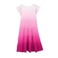 thumbnail image 4 of Lenpel Girls' Summer Dresses Ruffle Short Sleeve Ruffle Tiered Gradient A-Line Dress Casual Midi Sundress 6-15 Y, 4 of 4