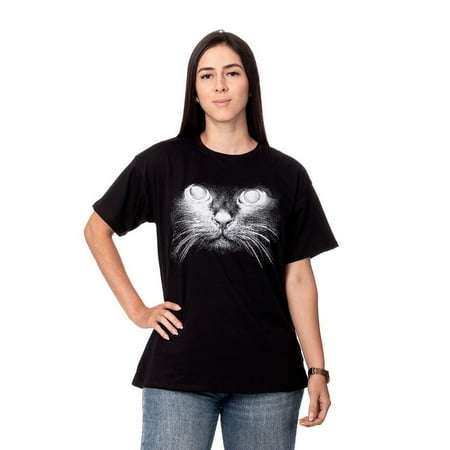 POLERA MUJER OVERSIZE ESTAMPADO CAT NEGRO SIGEL TALLA XL