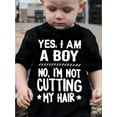 thumbnail image 1 of Boys' Summer Graphic T-Shirt - "Yes, I Am a Boy" Funny Print, Comfortable Cotton Short Sleeve Tee, Casual Round Neck Top for Youngsters, Boy Clothes, 1 of 5