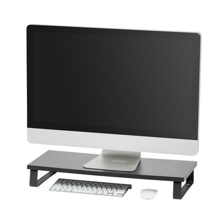 IRIS USA 1 Tier Computer Monitor Stand for Desk, Black
