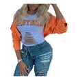thumbnail image 5 of Women's Denim Short Coat, Long Sleeve Distressed Crop Jeans Coat, 5 of 9