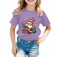 thumbnail image 6 of Xyant Toddler Boy Girl Christmas Shirt Santa Claus Christmas Tree Print Short Sleeve Funny Graphic T Shirts Kids Xmas Holiday Tees Gift Tops, Size 3-4 Years, 6 of 6