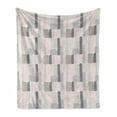 thumbnail image 1 of Geometric Soft Flannel Fleece Blanket, Brush Stroked Blocks of Painting in Mild Soft Pastel Colors on Cream Background, Cozy Plush for Indoor and Outdoor Use, 60" x 80", Multicolor, by Ambesonne, 1 of 6