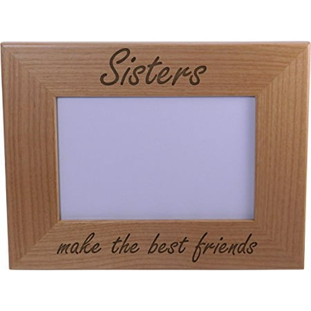 Sisters Make Best Friends Wood Picture Frame - Great Gift for Birthday, or Christmas Gift for Sister,