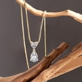 thumbnail image 3 of Lab Diamond Dangling Pendant Necklace For Women | 0.75 Carat IGI Certified Pear Shape | Carina Two Stone Lab Diamond Pendant In 18K Yellow Gold | FG-VS1-VS2 Quality | Friendly Diamonds, 3 of 6