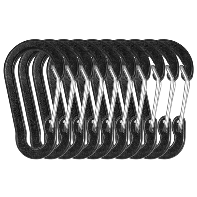 yeacher 10-Pack Black Aluminum Alloy S-Type Spring Hooks, 50x26mm, 5.4g, Multiple Color Options Available