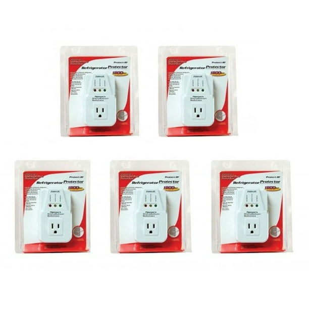 5 Pack AC Voltage Protector Brownout Surge Refrigerator 1800 Watt Appliance