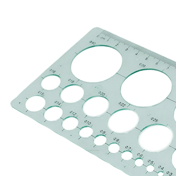 Circle Templates Measuring Drawing Painting Scale Ruler Shape for Jewelry Design