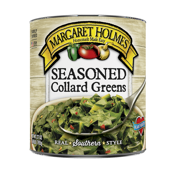 Margaret Holmes Canned Seasoned Collard Greens, 27 oz (Pack of 4)