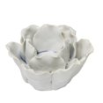 thumbnail image 1 of Sagebrook Home Ceramic 5" Rose Tealight Holder, White, 1 of 1