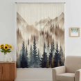 thumbnail image 3 of Tan Forest Sheer Curtains 63 Inches Long, Trees Woods Vintage Natural Watercolor Light Filering Curtains, Breathable Simi Curtain Privacy Drapes for Living Room Bedroom Lightweight Window Treatment, 3 of 9